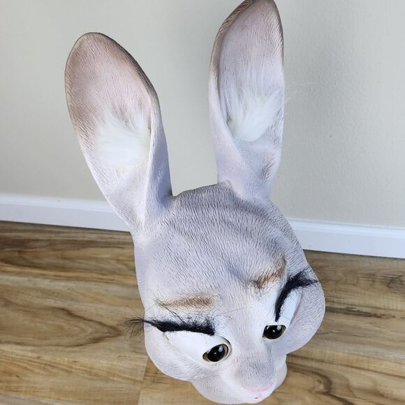 🔸️Deluxe Bunny Full Head Latex Costume Mask - Picture 15 of 16